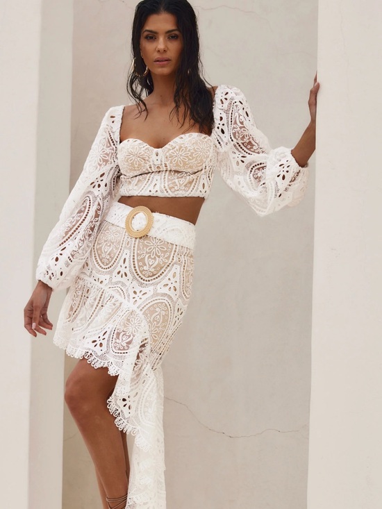 12th Tribe Tops - NWT 12th Tribe Cecilia Eyelet Crop Top